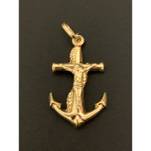 Load image into Gallery viewer, 18K Gold Pendant Anchor Cross Jesus Christ 1.73 grams - Rafant
