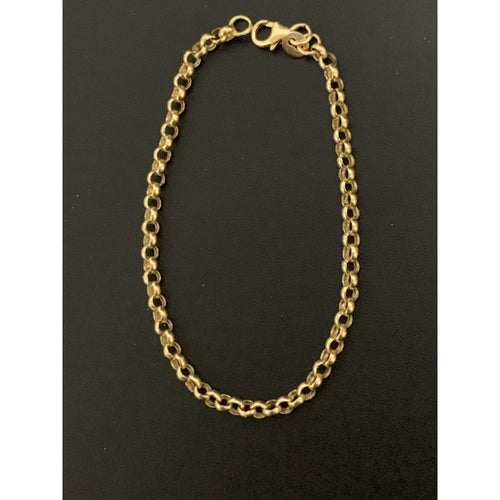 18K Gold Bracelet Rolo Chain 2.63 grams Size 7 inches - Rafant