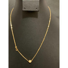 Load image into Gallery viewer, 18K Italy Gold Necklace Chain Cable Link 17.75&quot; with Frosted Ball Pendant - Rafant
