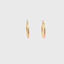 Load and play video in Gallery viewer, 18K Yellow Gold Earrings Hoops 1 gram
