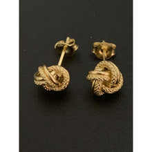 Load image into Gallery viewer, 18K Gold Earrings Stud Knot Earrings 1.20 grams - Rafant
