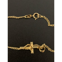 Load image into Gallery viewer, 18K Gold Necklace Chain 18 inches with Cross Pendant 1.81 grams - Rafant
