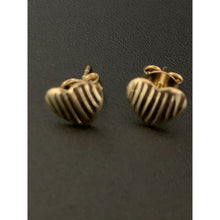 Load image into Gallery viewer, 18K Gold Earrings Japan Yellow Gold Stud Heart Earrings - Rafant
