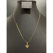 Load image into Gallery viewer, 18K Gold Necklace Snake Chain 18 inches with Lucky Four Clover Pendant - Rafant
