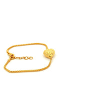 Load image into Gallery viewer, 21K Gold Bracelet Puffed Heart Size 6.5 inches plus One Inch Extension - Rafant
