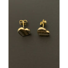 Load image into Gallery viewer, 18K Gold Earrings Stud Heart Tricolor 1.25 grams - Rafant
