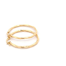 Load image into Gallery viewer, 18K Yellow Gold Earrings Hoops Spiral 1.46 grams - Rafant
