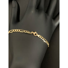 Load image into Gallery viewer, 18K Gold Chain Figaro Bracelet Size 7.5 Inches - Rafant
