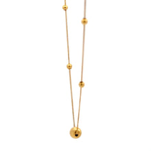 Load image into Gallery viewer, 18K Gold Necklace Chain 18 inches Charms Beads 0.82 grams - Rafant
