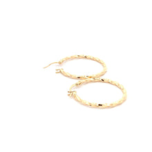 Load image into Gallery viewer, 18K Yellow Gold Earrings Hoops Spiral 1.19 grams - Rafant
