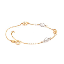 Load image into Gallery viewer, 18K Yellow Gold Bracelet White Yellow Gold Size 7 inches Women 1.21 grams - Rafant
