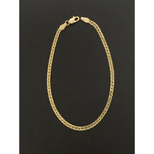 18K Gold Bracelet Curb  7 inches 1.74 grams - Rafant