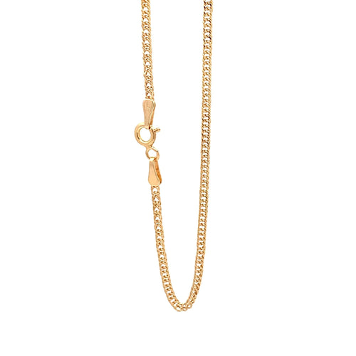 18K Yellow Gold Bracelet Curb Size 7.5 inches 1.25 grams Lightweight ThinB - Rafant