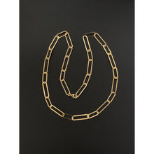 Load image into Gallery viewer, 18K Yellow Gold Necklace Chain Paperclips 17.5 inches - Rafant
