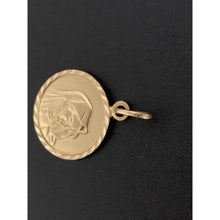 Load image into Gallery viewer, 18K Gold Pendant Round Mother Mary 1.02 grams Small - Rafant
