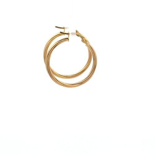 18K Gold Earrings Hoops 1.50 grams - Rafant