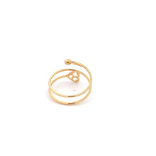 Load image into Gallery viewer, 18K Yellow Gold Ring Heart Spiral 1.03 grams Size 6.5 - Rafant
