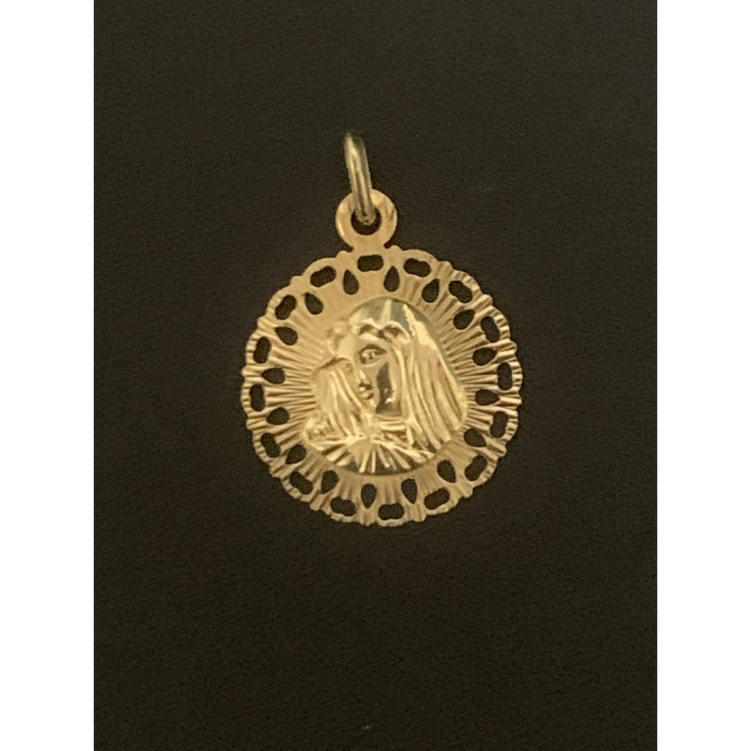 18K Gold Pendant Mother Mary with Defects 1.38 grams - Rafant