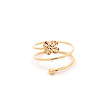 Load image into Gallery viewer, 18K Gold Ring Flower Spiral Size 8 - Rafant
