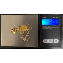 Load image into Gallery viewer, 18K Gold Necklace Chain 18 inches Dragon Round Pendant 1.35 grams - Rafant
