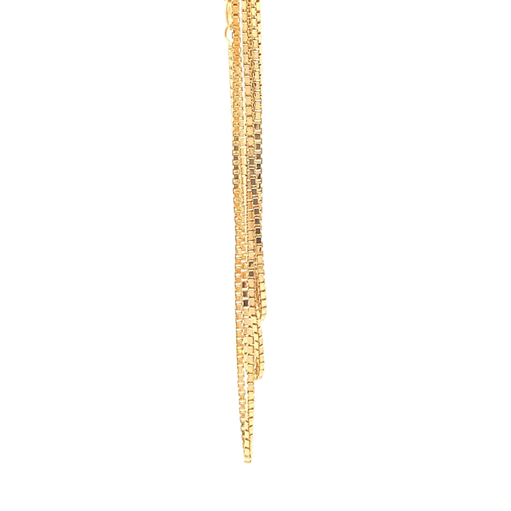 18K Gold Necklace Chain Box 20 inches Women Thin  3.23 grams - Rafant