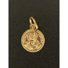 Load image into Gallery viewer, 18K Gold Pendant Round Jesus Christ 0.62 grams Very Small - Rafant
