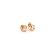 Load image into Gallery viewer, 18K Yellow Gold Earrings Stud Love Heart Tiny 1.26 grams - Rafant
