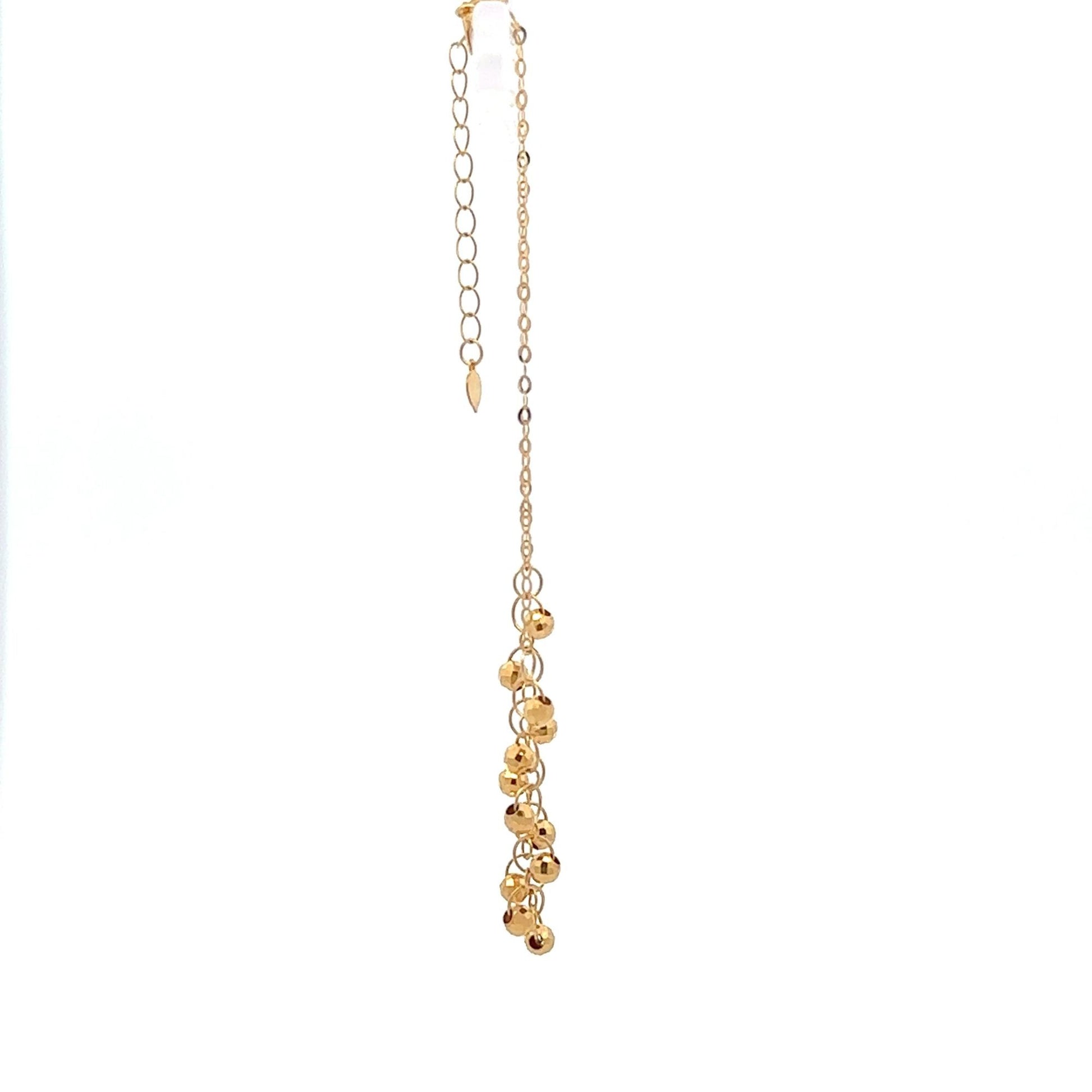 18K Gold Bracelet 6 inches plus 1 inch Tiny Beads 0.68 grams - Rafant