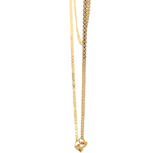 18K Yellow Gold Necklace Chain Bismark 1.55 grams 18 inches - Rafant