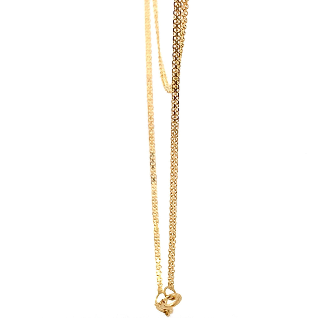 18K Yellow Gold Necklace Chain Bismark 1.55 grams 18 inches - Rafant
