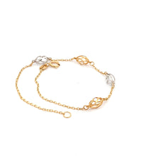 Load image into Gallery viewer, 18K Yellow Gold Bracelet White Yellow Gold Size 7 inches Women 1.21 grams - Rafant
