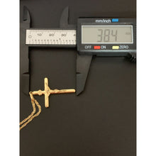 Load image into Gallery viewer, 18K Saudi Gold Necklace 19.50" Chain w/ Cross Pendant - Rafant
