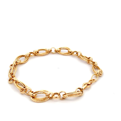 18K Yellow Gold Bracelet Chain Link 3.75 grams  8 inches - Rafant