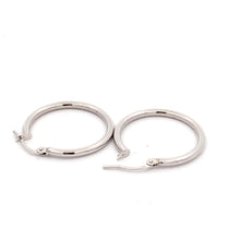 Load image into Gallery viewer, 18K White Gold Earrings Hoops 1.26 grams - Rafant
