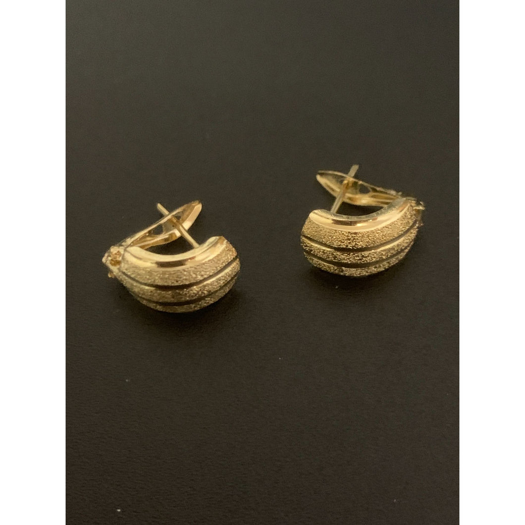 18K Gold Earrings French Clips 1.31 grams - Rafant