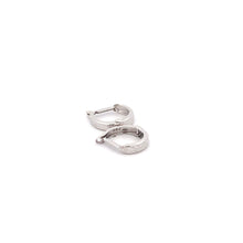 Load image into Gallery viewer, 18K White Gold Earrings Hoops Very Small Tiny Huggies 1.11 grams - Rafant
