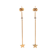 Load image into Gallery viewer, 18K Yellow Gold Earrings Dangling Star 1.51 grams - Rafant
