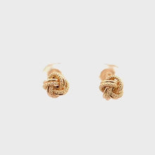 Load and play video in Gallery viewer, 18K Gold Earrings Knot Small
