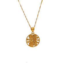 Load image into Gallery viewer, 18K Gold Necklace Chain 17.75&quot;  Pendant Dragon Good Fortune Luck 1.51 grams - Rafant
