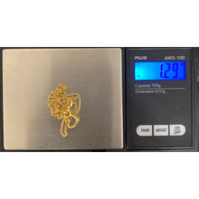 Load image into Gallery viewer, 18K Gold Necklace Chain 17.75 inches with Open Heart Pendant 1.29 grams - Rafant
