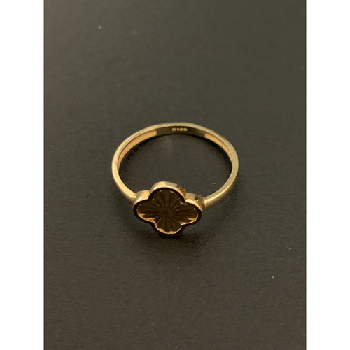 18K Gold Rings Clover 1.34 grams Size 6 - Rafant