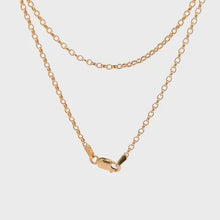 Load and play video in Gallery viewer, 18K Yellow Gold Necklace Chain Cable Link 2.30 grams 19.5 inches
