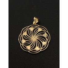 Load image into Gallery viewer, 18K Gold Pendant Heart Flower Pendant Yellow White Gold 1.42 grams - Rafant
