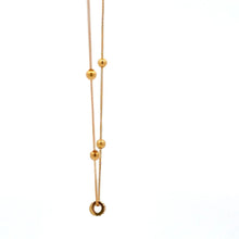 Load image into Gallery viewer, 18K Gold Necklace Chain  17.75 inches Tiny Beads Charms  Pendant 0.86 grams - Rafant
