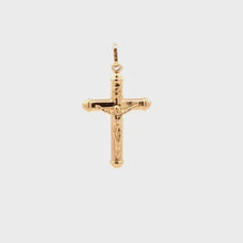Load and play video in Gallery viewer, 18K Yellow Gold Pendant Cross Jesus Christ Religious 1.68 grams With Defects
