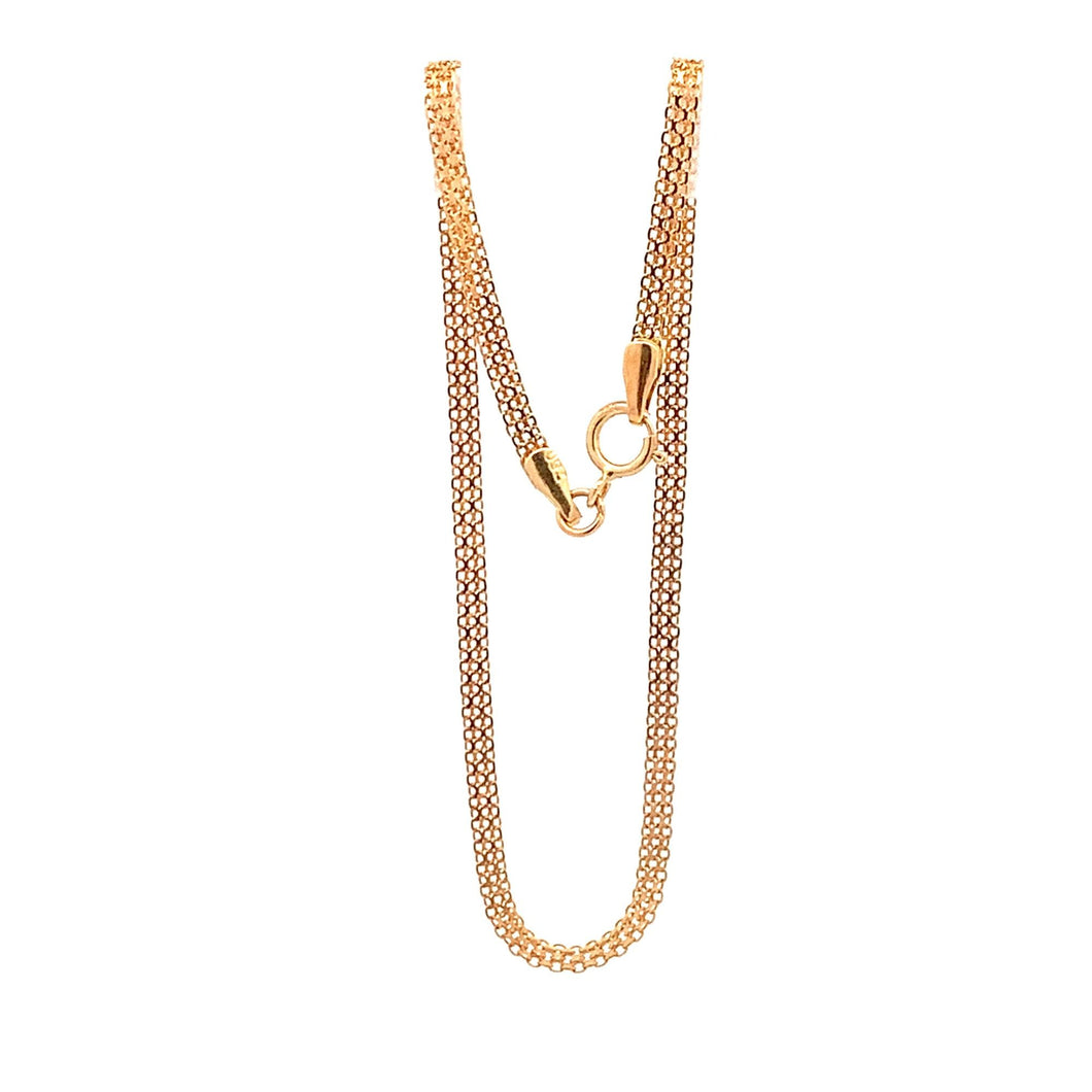 18K Yellow Gold Bracelet Bismark 7.5 inches 1.29 grams - Rafant