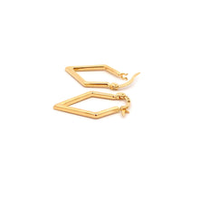 Load image into Gallery viewer, 18K Yellow Gold Earrings Hoops Triangle - Rafant
