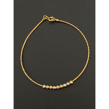 Load image into Gallery viewer, 18K Gold Bracelets Beaded Tricolor Yellow White Rose Size 7 inches 1.29 grams - Rafant

