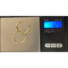Load image into Gallery viewer, 18K Gold Earrings Hoops Loops Twist 1.27 grams - Rafant

