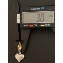 Load image into Gallery viewer, 18K Gold Earrings Hoops Heart Dangling White Yellow Gold 2.77 grams - Rafant
